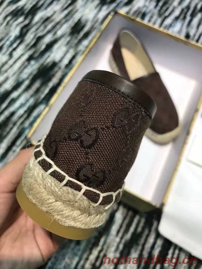 Gucci logo canvas espadrille GG1384LRF Chocolates