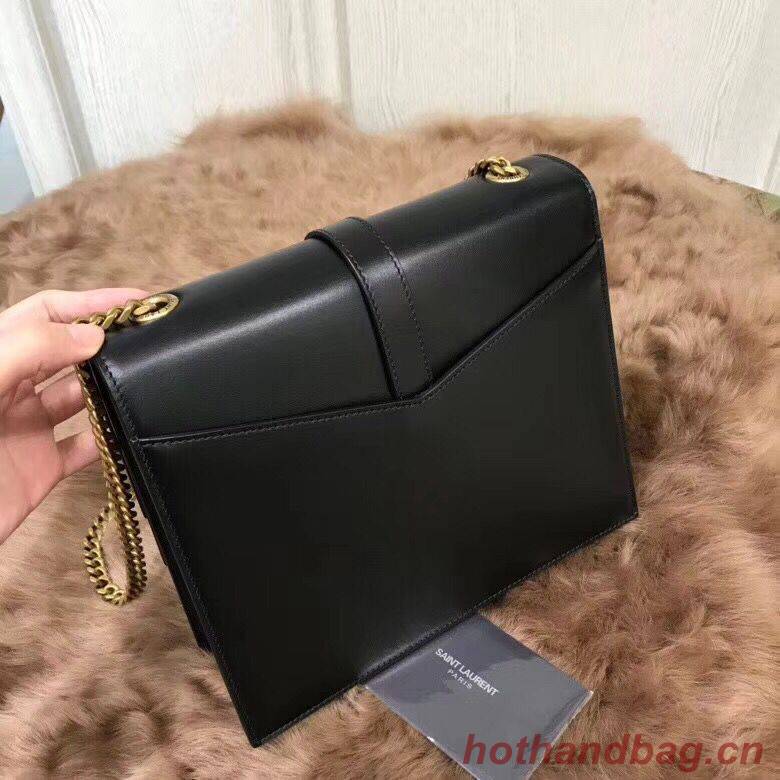 YSL Medium Sulpice Chain Bag In Burgundy Leather Y6253