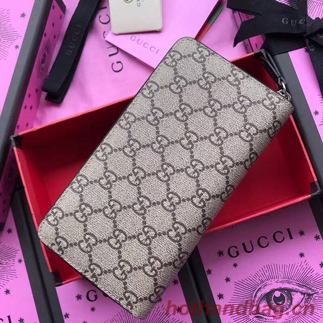 Gucci Kingsnake print GG Supreme zip around wallet 451273