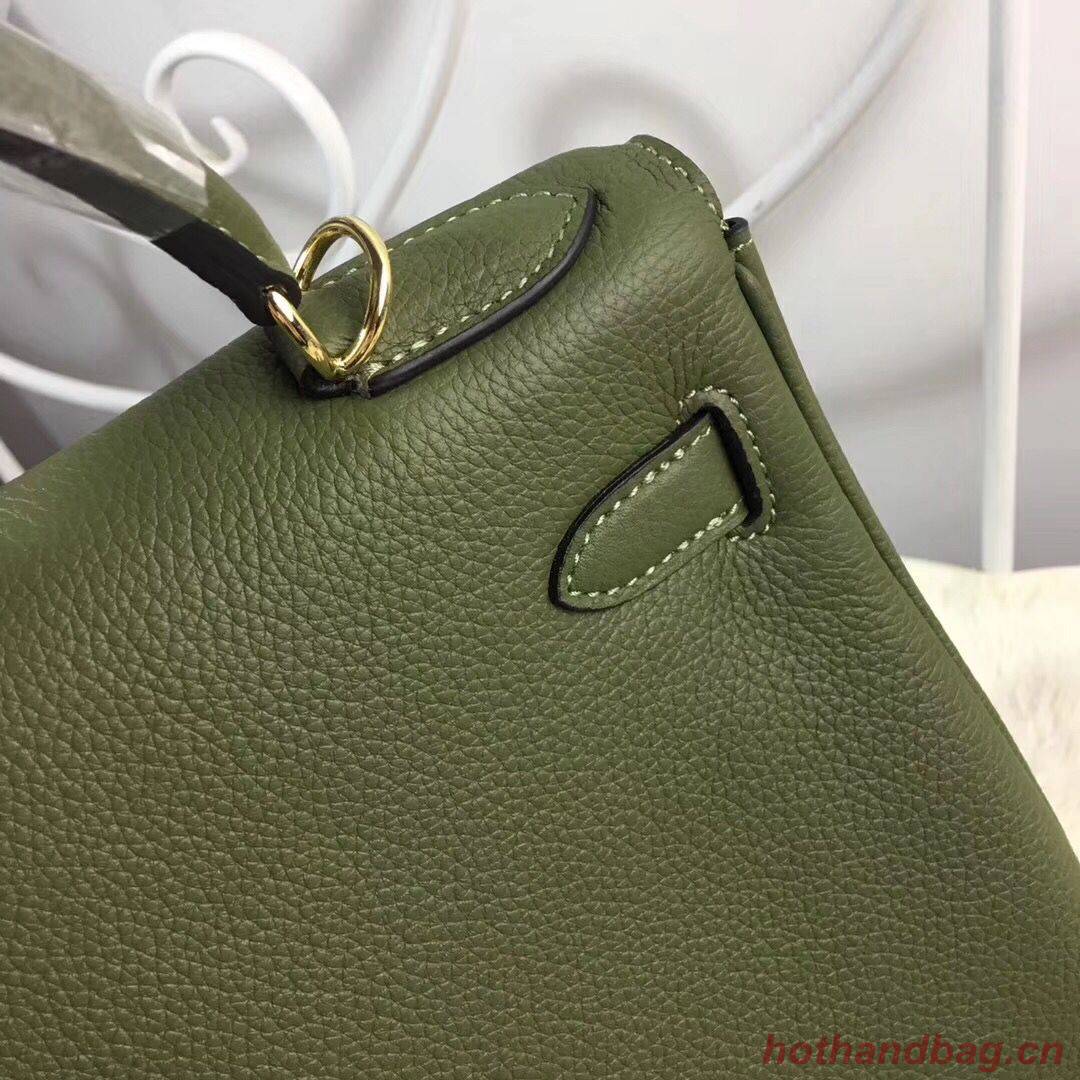 Hermes Birkin Tote Bag Original Togo Leather BK35 Deark Green