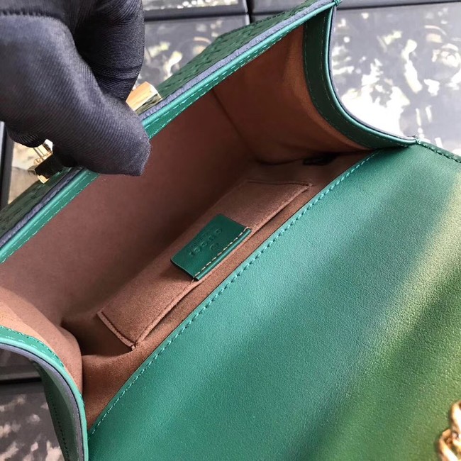 Gucci Padlock small GG shoulder bag 409487 green