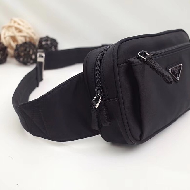 Prada Nylon and leather belt bag VA0977 black