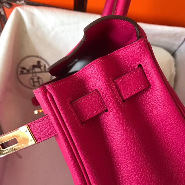 Hermes original Togo leather kelly bag KL320 rose