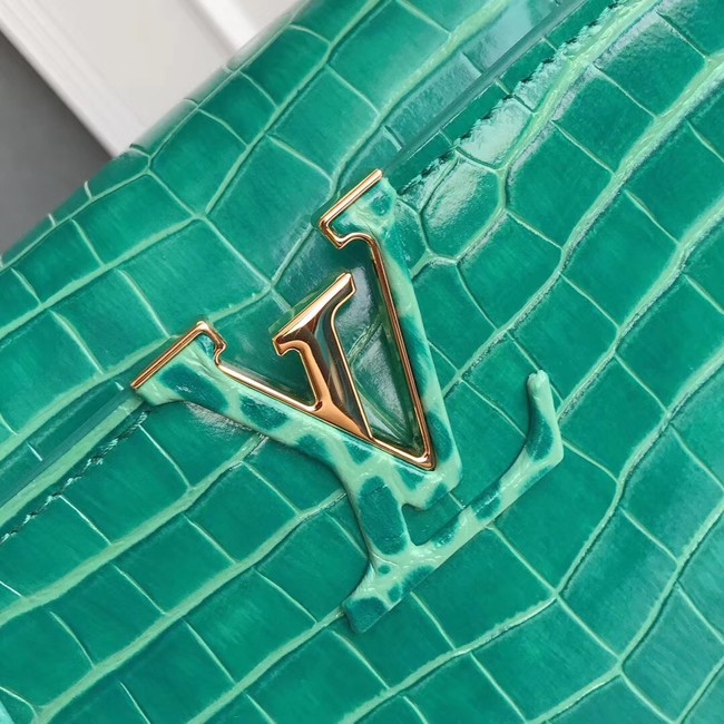 Louis vuitton original crocodile CAPUCINES PM M94587 green