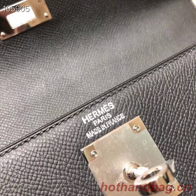 Hermes original Kelly Epsom Leather KL32 black