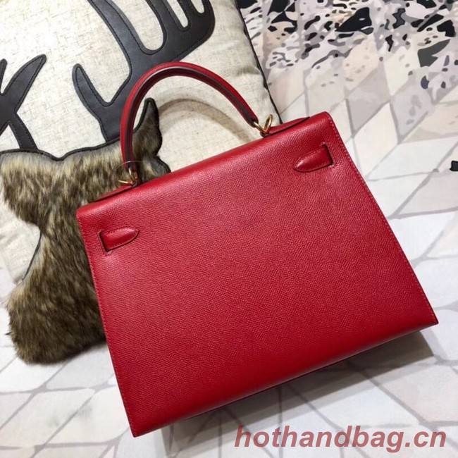 Hermes original Kelly Epsom Leather KL32 red