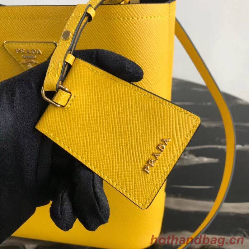 Prada Double Saffiano leather bag 1BA212 lemon