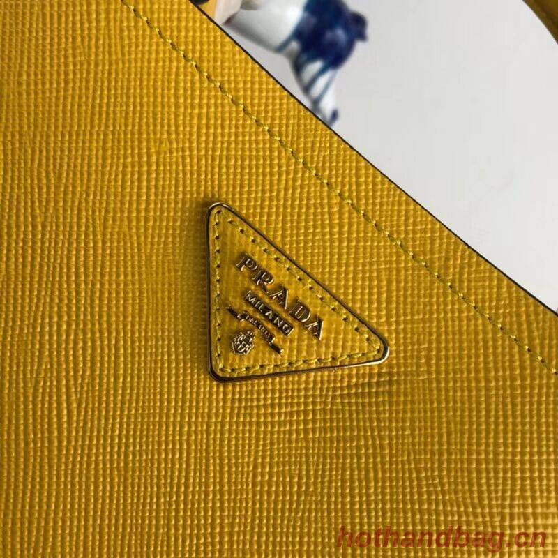 Prada Double Saffiano leather bag 1BA212 lemon