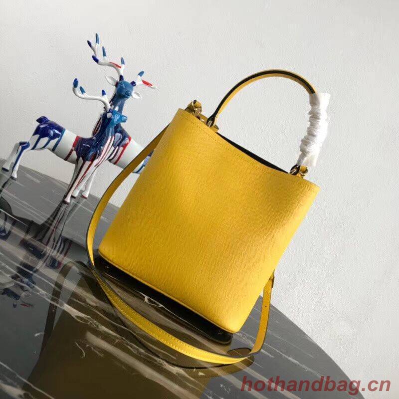 Prada Double Saffiano leather bag 1BA212 lemon