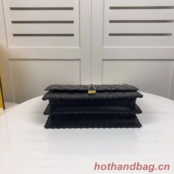 Fendi KAN I F leather bag 8BF053 Black