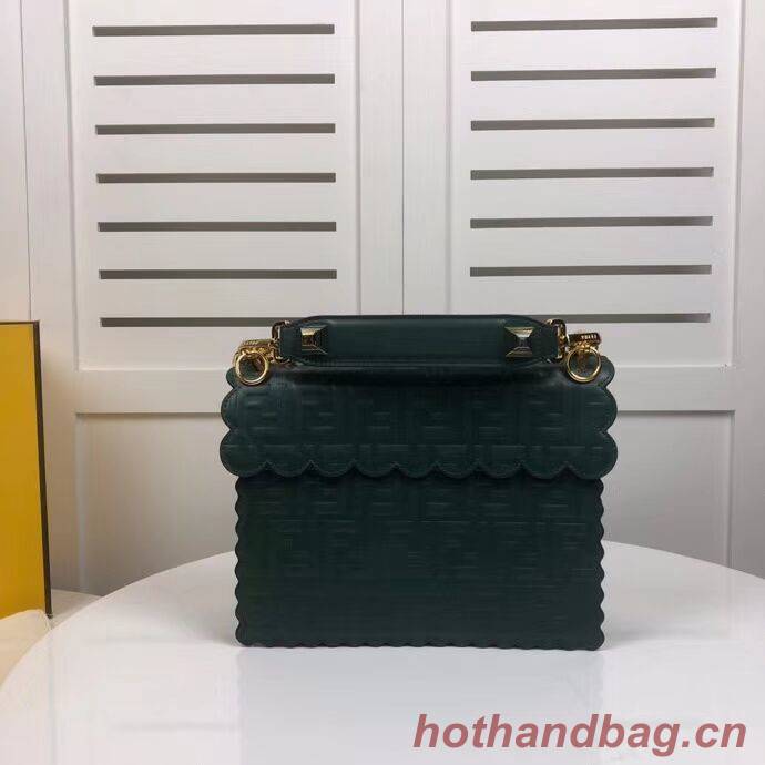 Fendi KAN I F leather bag 8BF053 green