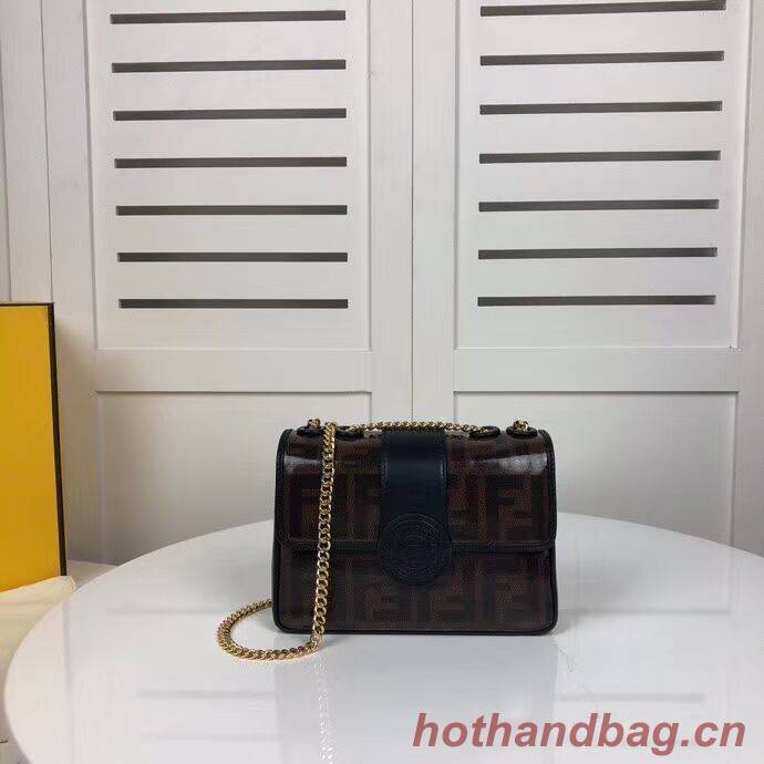 Fendi WALLET ON CHAIN 8HF836 black