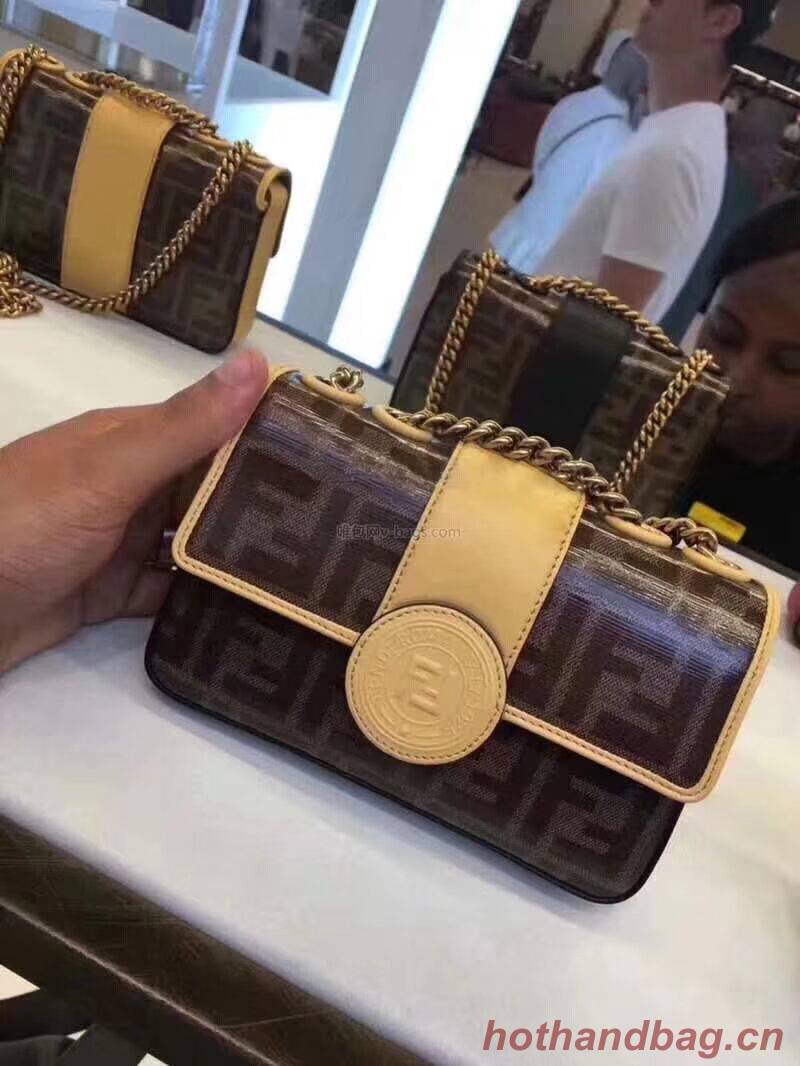 Fendi WALLET ON CHAIN 8HF836 brown