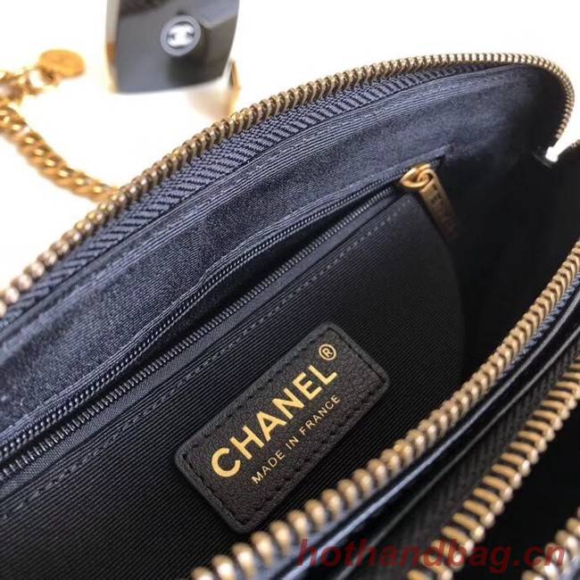 Chanel classic clutch with chain A94105 black