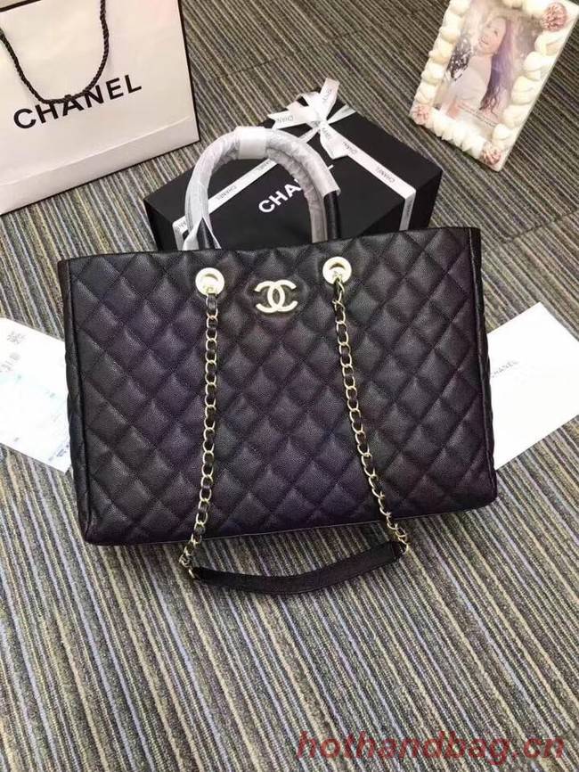 Chanel Original large shopping bag Grained Calfskin A93525 black