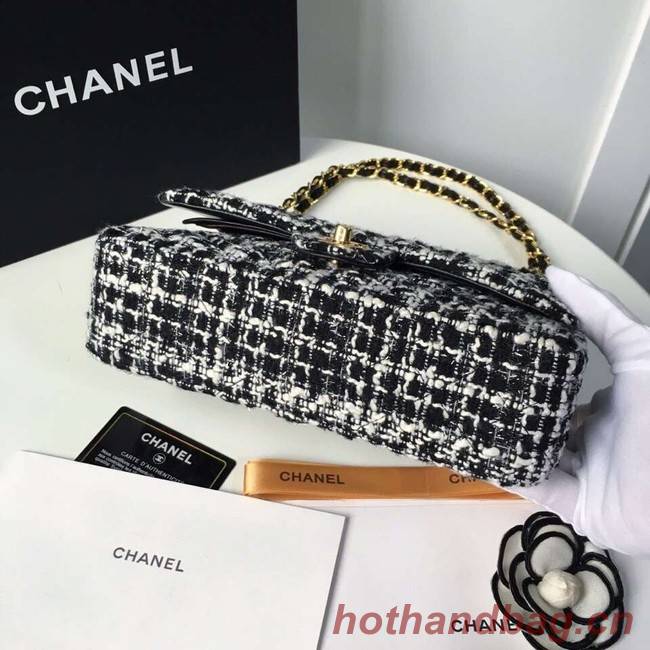 Chanel classic handbag Tweed Braid & Gold-Tone Metal A01112-6