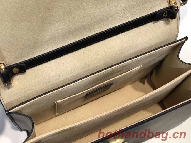 FENDI KAN I Black leather bag 8BT283A