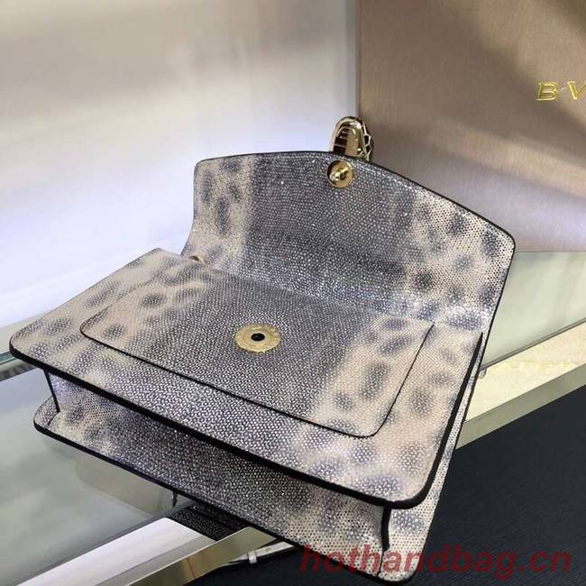 Bulgari metallic-leather shoulder bag 39174 grey