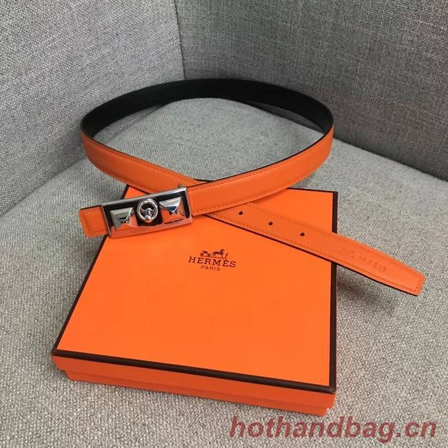 Hermes Collier de Chien belt buckle & Reversible leather strap 24 mm H0521 orange