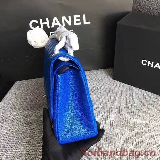 Chanel Jumbo Classic Cannage Pattern Flap Bag Original Leather A58600 Blue