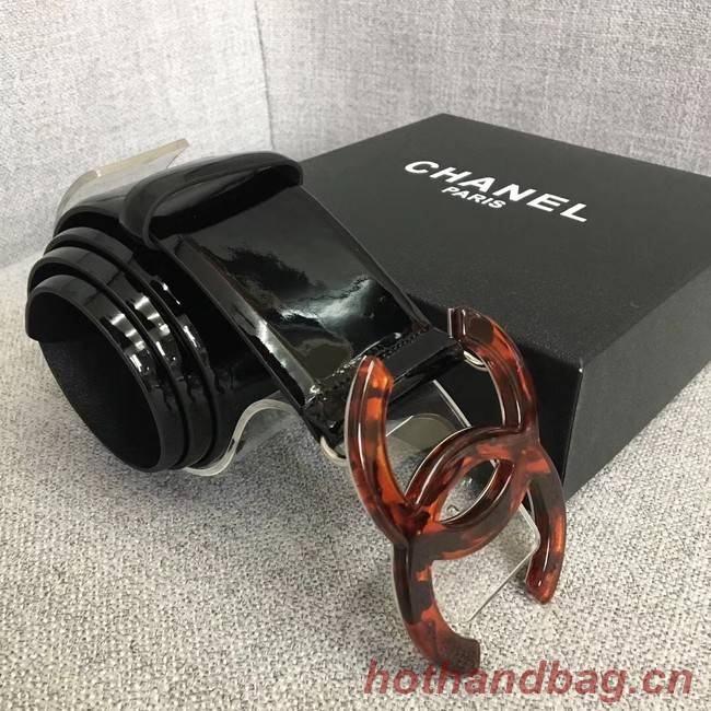 Chanel Wide leather belt with 53 mm CC4270 black