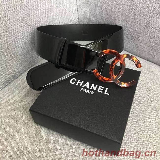 Chanel Wide leather belt with 53 mm CC4270 black