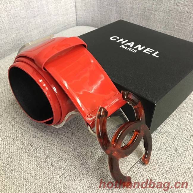 Chanel Wide leather belt with 53 mm CC4270 red