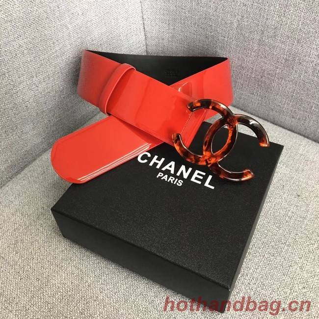 Chanel Wide leather belt with 53 mm CC4270 red