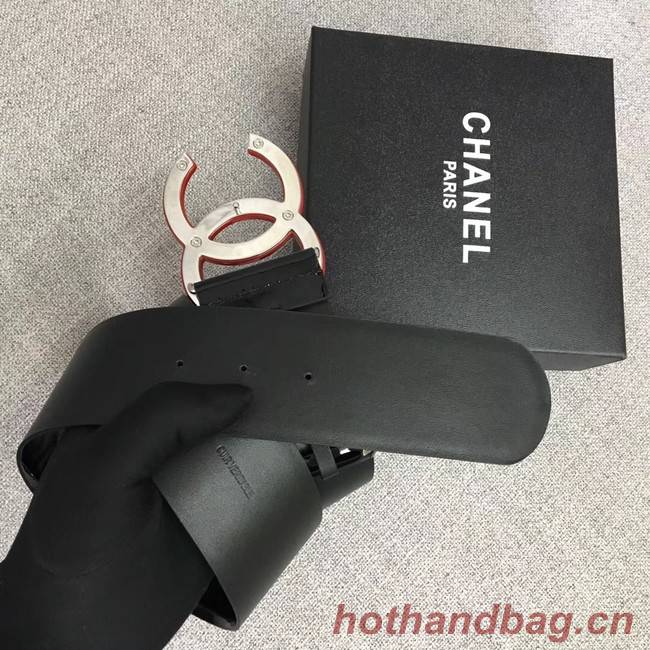 Chanel Wide leather belt with 53 mm CC4271 black