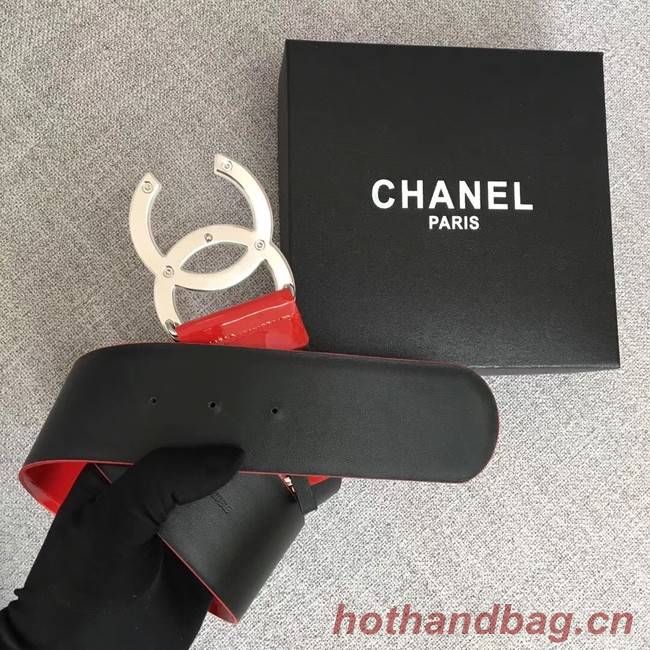 Chanel Wide leather belt with 53 mm CC4272 red	