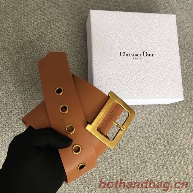 Dior Wide leather belt with 50 mm D4261 brown