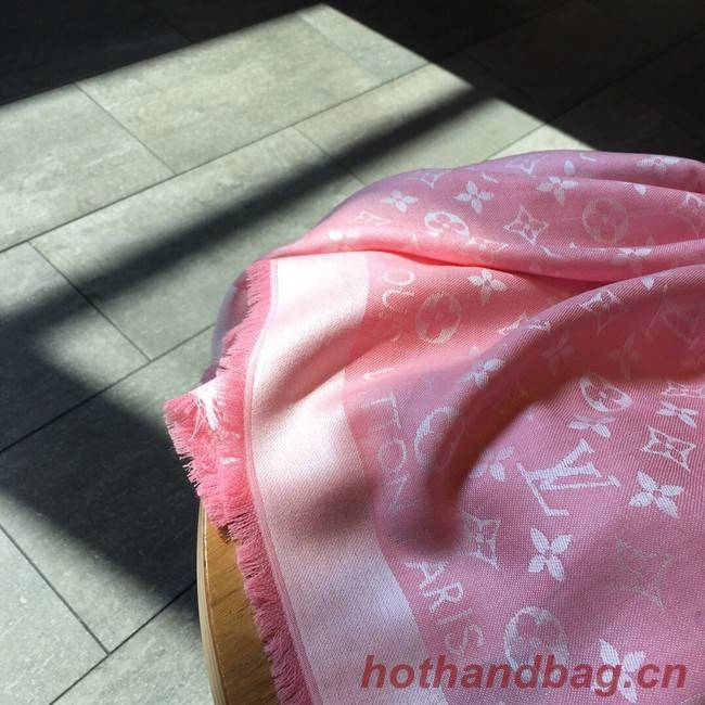 Louis Vuitton MONACO SQUARE Monogram flower pattern silk M71151 pink