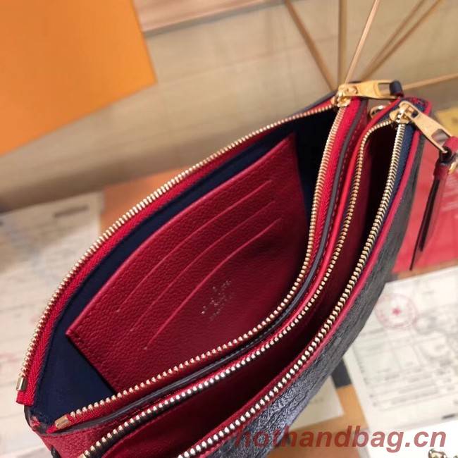 Louis Vuitton POCHETTE DOUBLE ZIP M63919 red