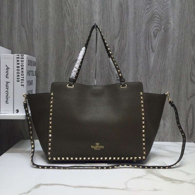 VALENTINO Rockstud large tote 0973 Khaki