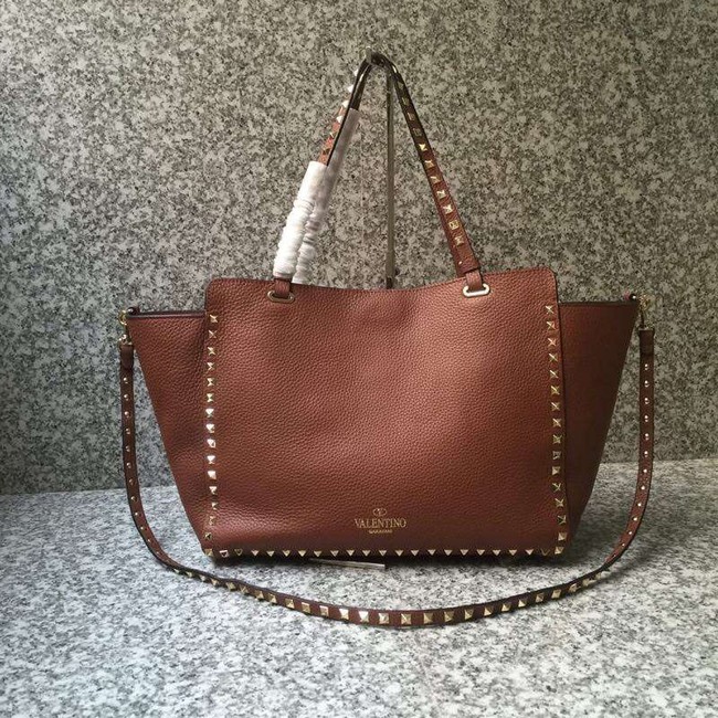 VALENTINO Rockstud large tote 0973 brown