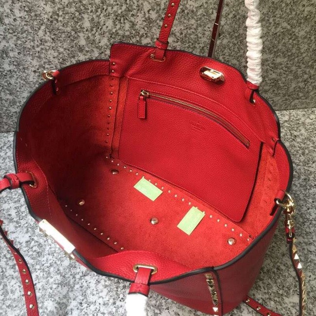 VALENTINO Rockstud large tote 0973 red