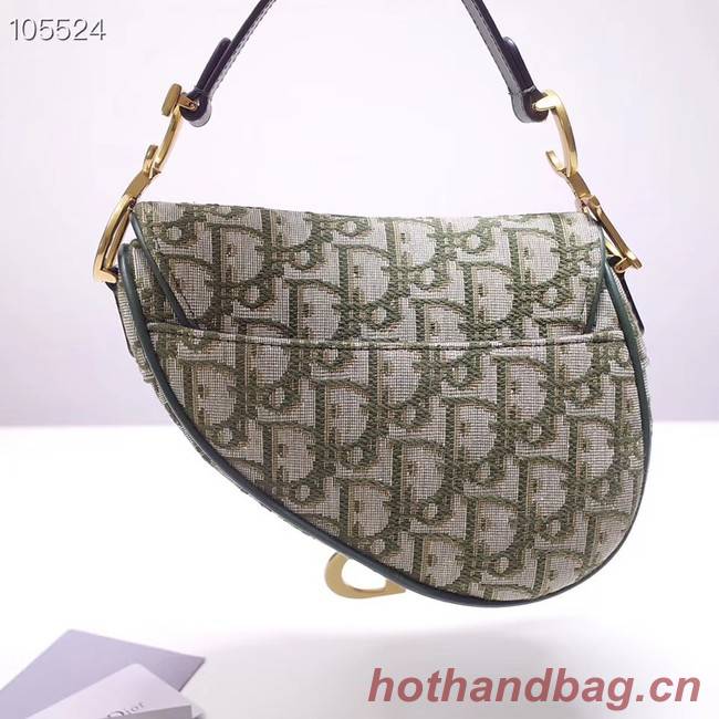 Dior SADDLE BAG CANVAS M0446 green