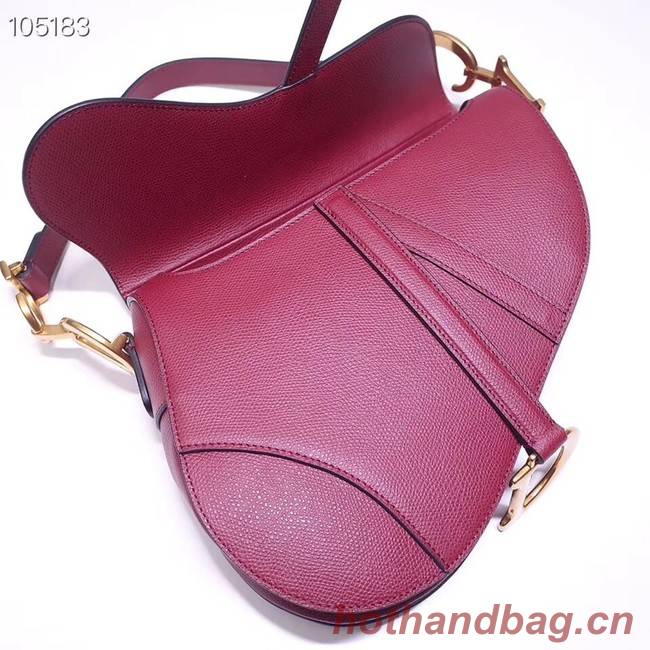 Dior SADDLE-TAS VAN KALFSLEER M0446CW Wine