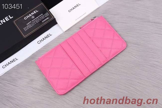 Chanel classic pouch Grained Calfskin& silver-Tone Metal A84402 rose