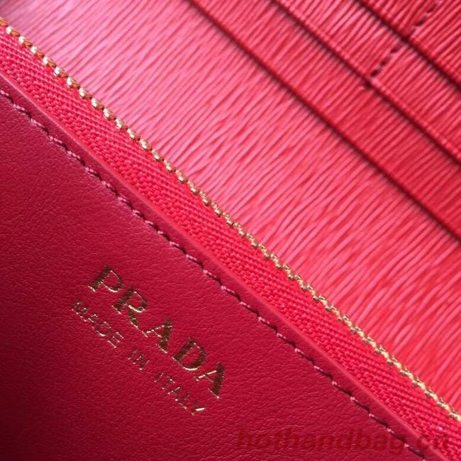 Prada Leather Wallet 1MH132 red