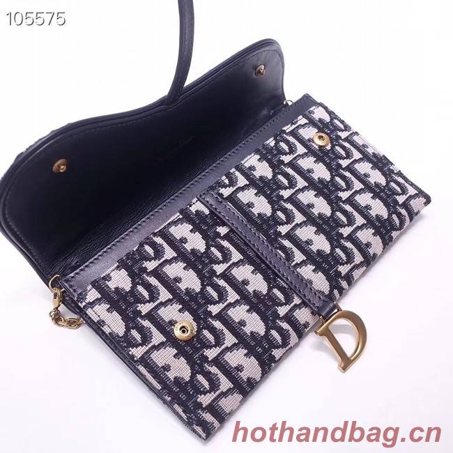 DIOR OBLIQUE SADDLE-CLUTCH 83133 black