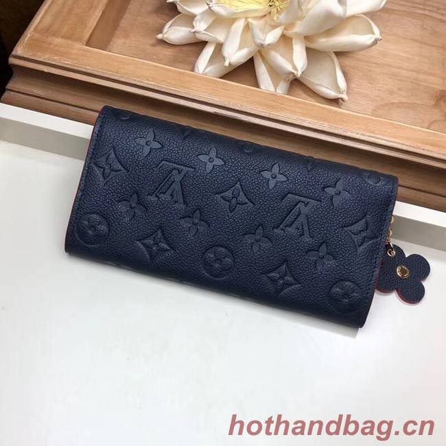 Louis Vuitton EMILIE WALLET M63918 Navy Blue