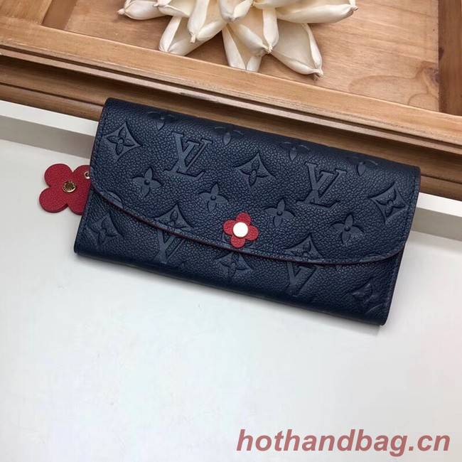 Louis Vuitton EMILIE WALLET M63918 Navy Blue