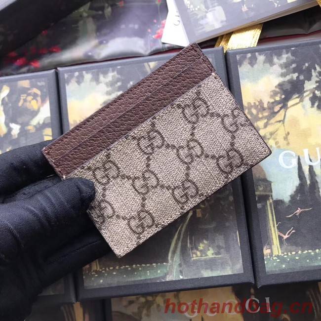 Gucci Ophidia GG card case 523159 brown