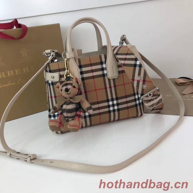 BURBERRY Baby Banner checked cross-body bag 10443 white