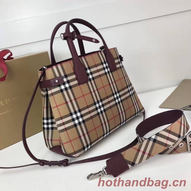 BURBERRY Medium Banner tote bag 3835 Burgundy