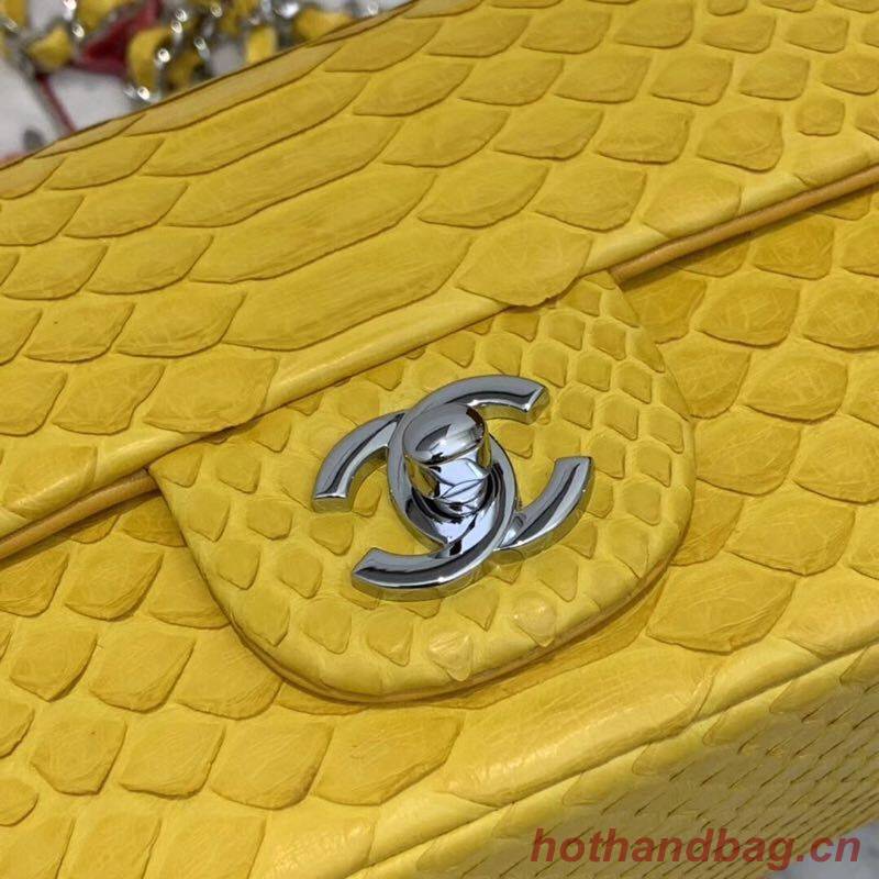 Chanel Mini Flap Bag Original Python & Gold-Tone Metal A69900 Yellow