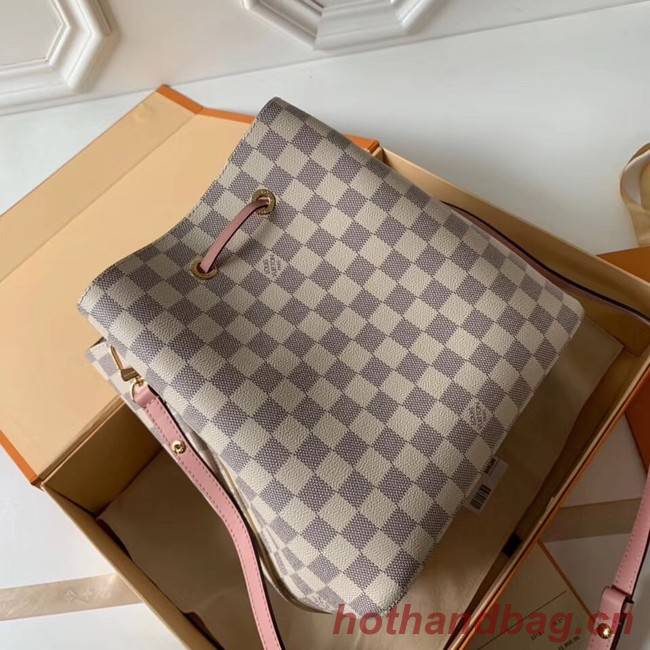 Louis vuitton original Damier Azur NEONOE N44022 pink