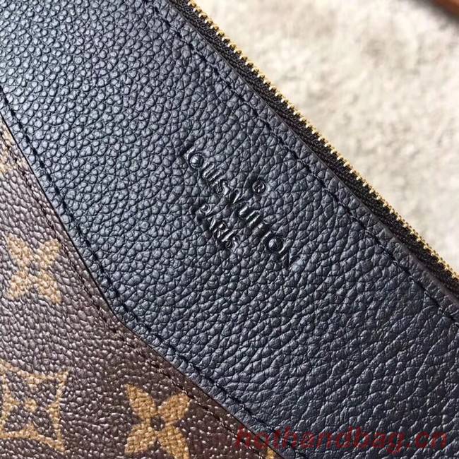 Louis vuitton original Monogram Canvas DAILY POUCH M62048 black