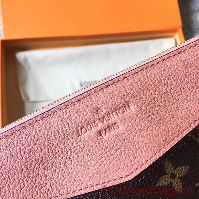 Louis vuitton original Monogram Canvas DAILY POUCH M62048 pink